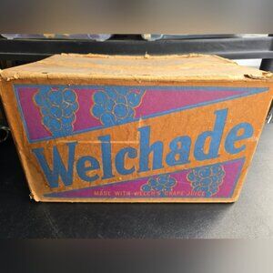 Vintage Welch's Grape Juice Welchade Deposit Carton Empty Cardboard Carrier Box